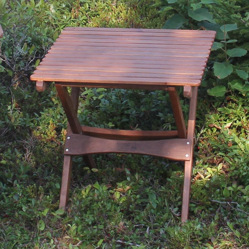 Folding Wood Camp Table, 20 W x 20 L x 22 H