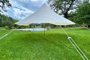 SHADE SHELTER set-up for an event  in a park