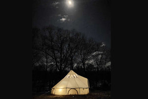 stargazing tent with moon