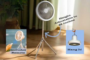 tall camping fan for travel
