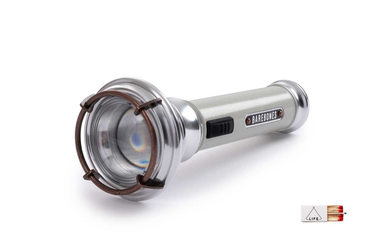 barebones camping flashlight white color