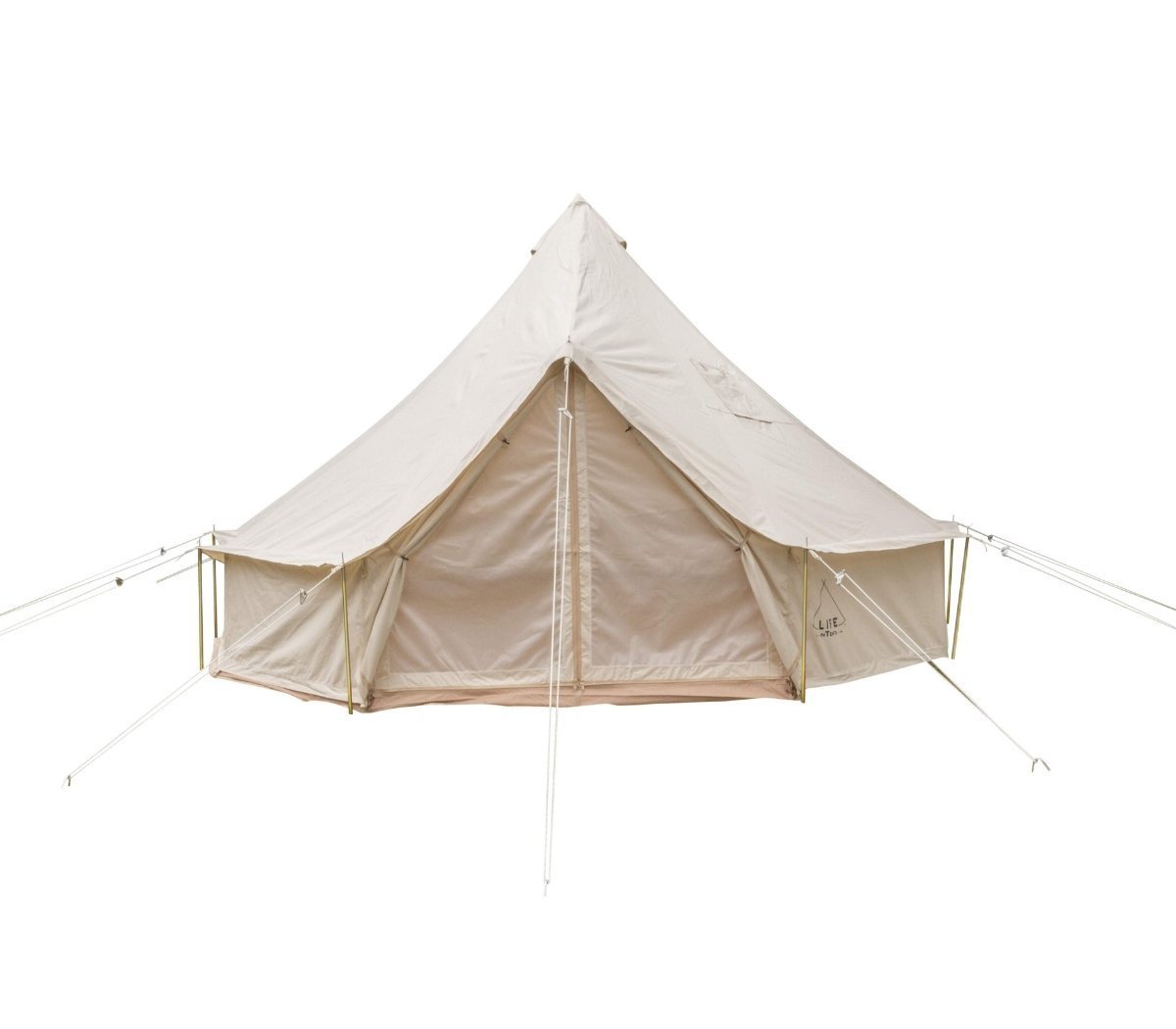 bell tent door open
