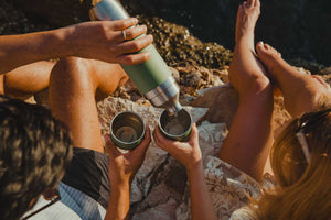 using parkside flask on beach